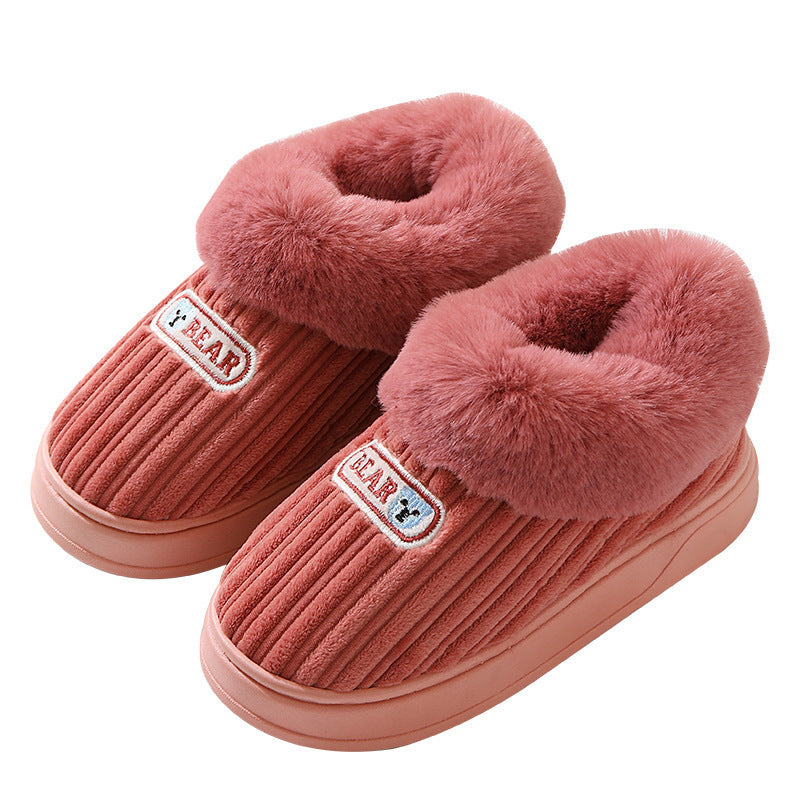 Cozy Plush House Slippers – Non-Slip Winter Shoes for Indoor/Outdoor Wear (Unisex)