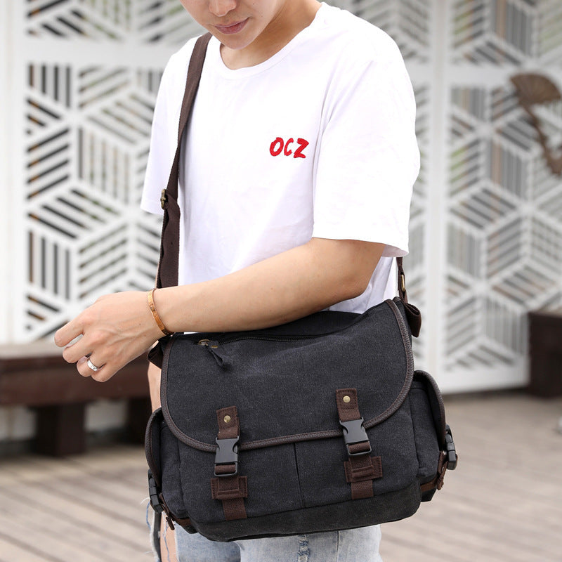 Men's Canvas Messenger Bag – Casual & Multifunctional Shoulder Bag
