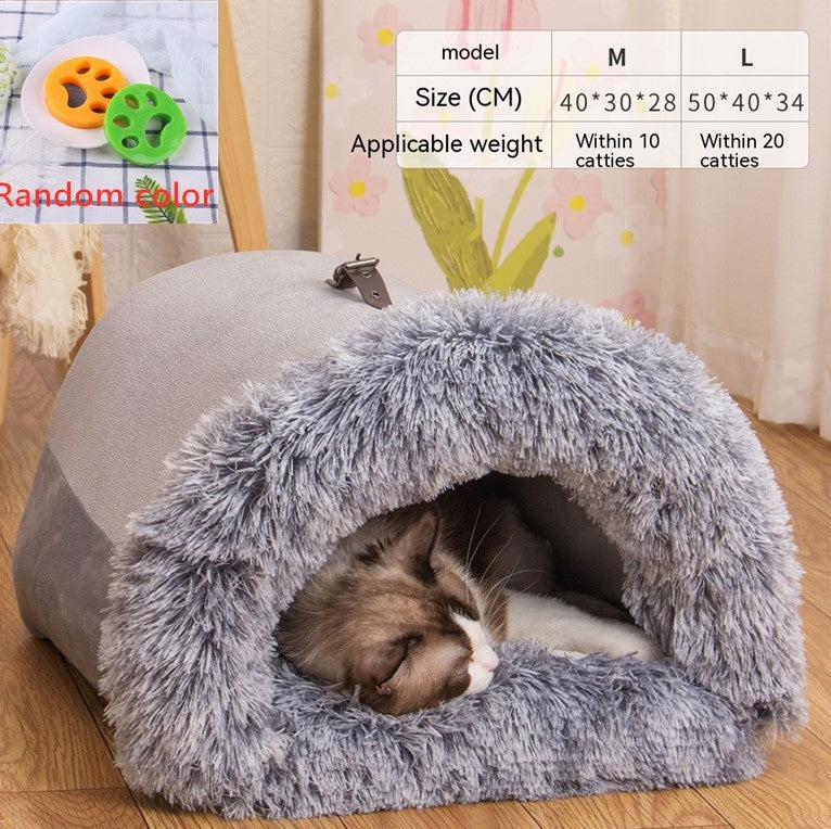Portable Pet Nest – Winter Warm & Moisture-Proof for Dogs/Cats