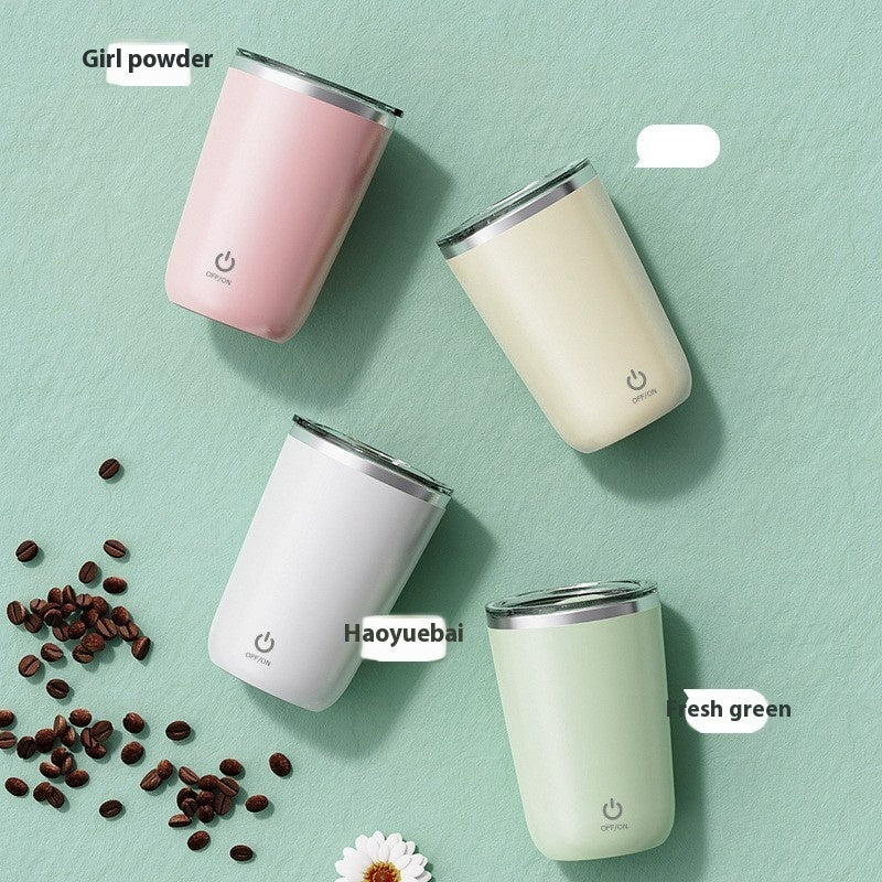 Auto-Stirring Electric Coffee Cup - Rechargeable Self-Mixing Travel Mug with Smart Stir Technology