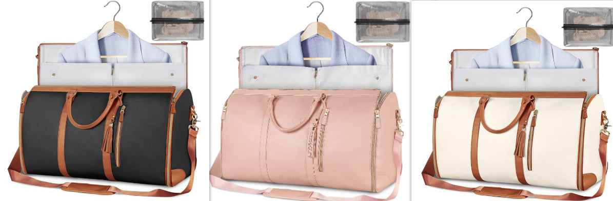 Women's Large Travel Duffle Bag – Waterproof Foldable Tote for Gym & Suitcase Storage