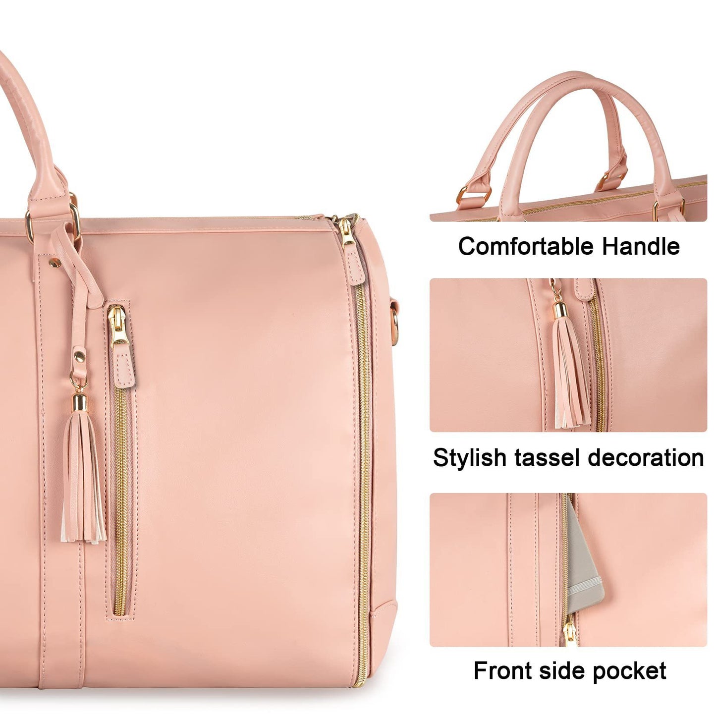 Women's Large Travel Duffle Bag – Waterproof Foldable Tote for Gym & Suitcase Storage