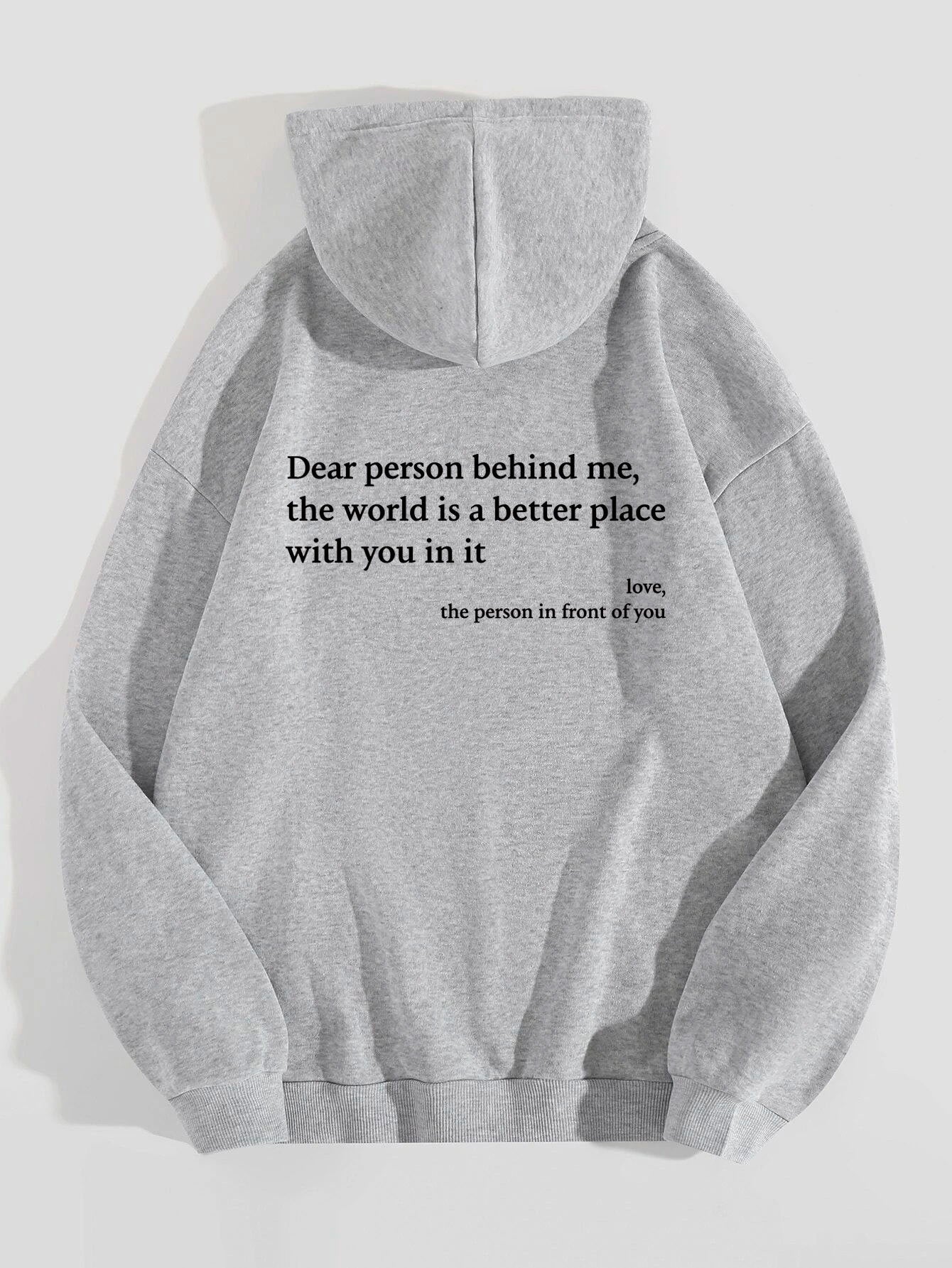 Unisex Inspirational Hoodie – 'The World is Better With You' | Cozy & Motivational
