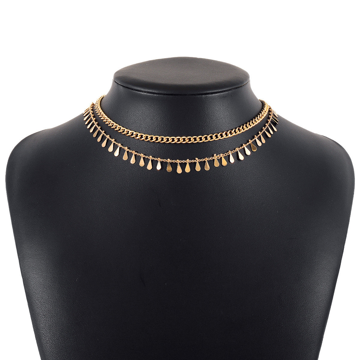 Red Drop Sequin Necklace – Stylish Commuter Net Wind Pendant