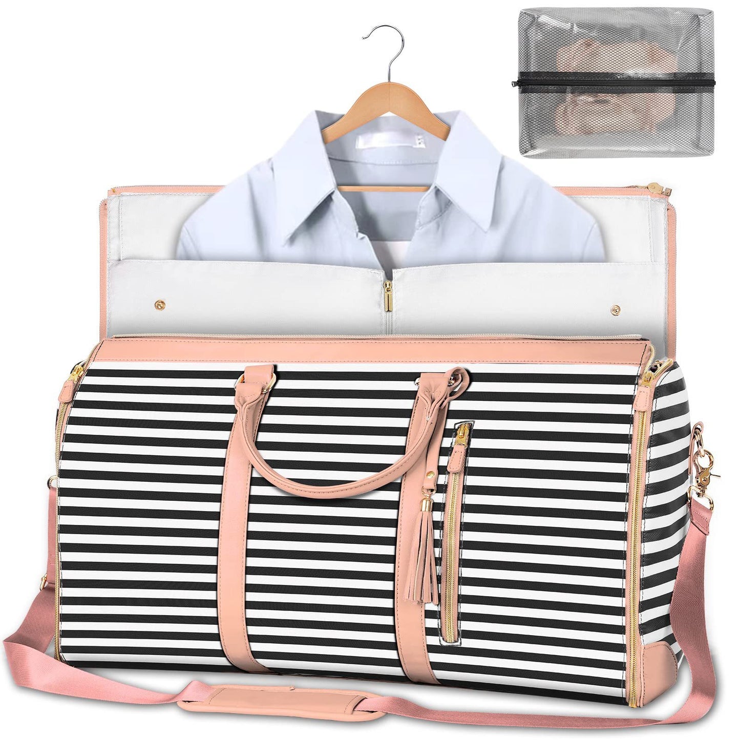 Women's Large Travel Duffle Bag – Waterproof Foldable Tote for Gym & Suitcase Storage