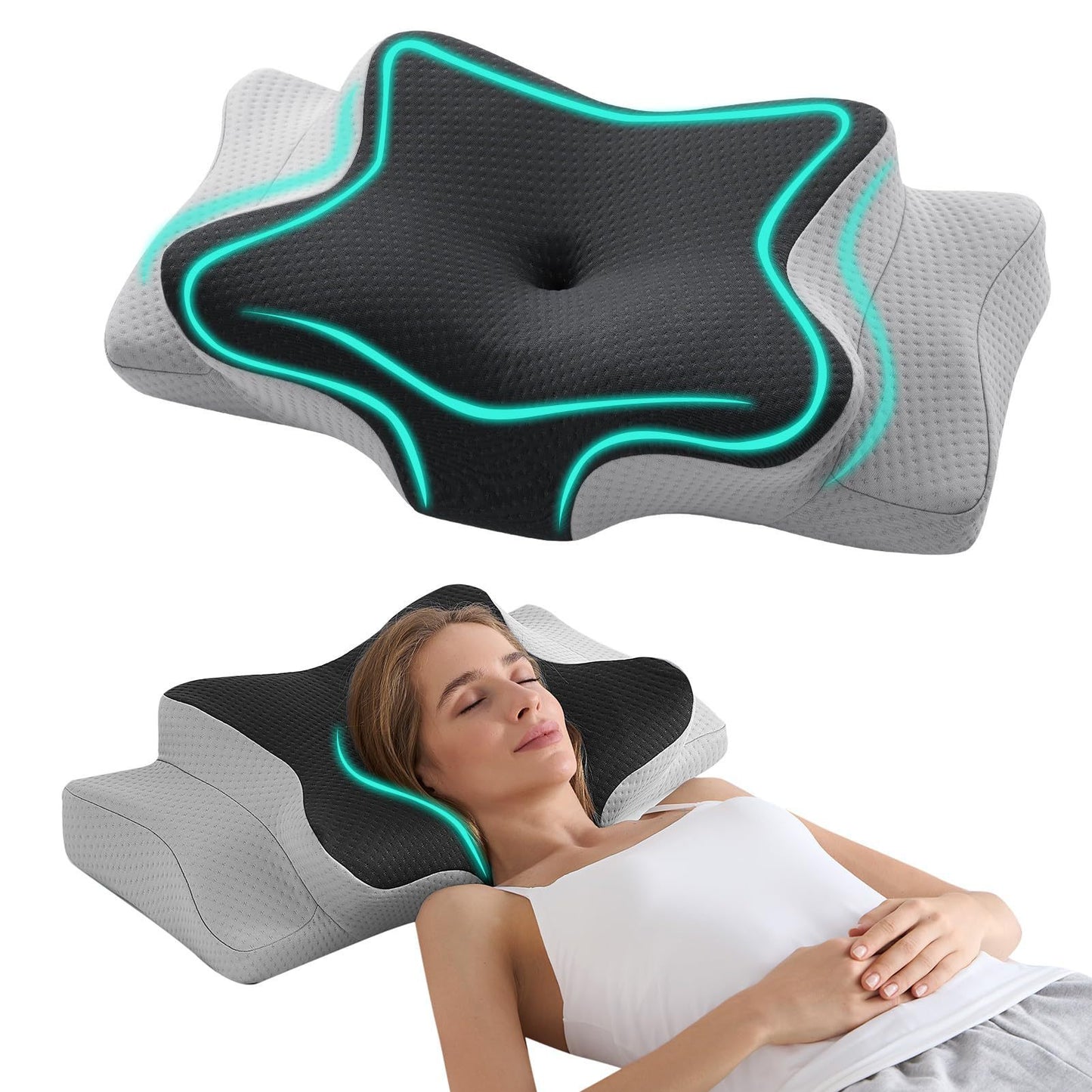 Non-Collapse Memory Foam Pillow – Cervical Support for Side Sleepers