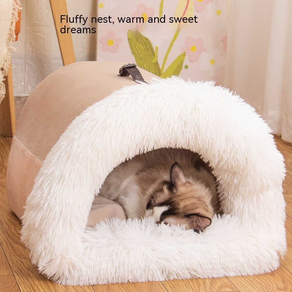 Portable Pet Nest – Winter Warm & Moisture-Proof for Dogs/Cats