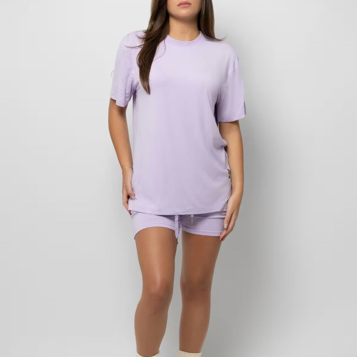 Plus Size Summer Pajama Set – Women’s Loose Casual Short Sleeve Home Wear Suit