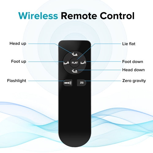 Adjustable Bed Base – Zero Gravity, Anti-Snore, Wireless Remote