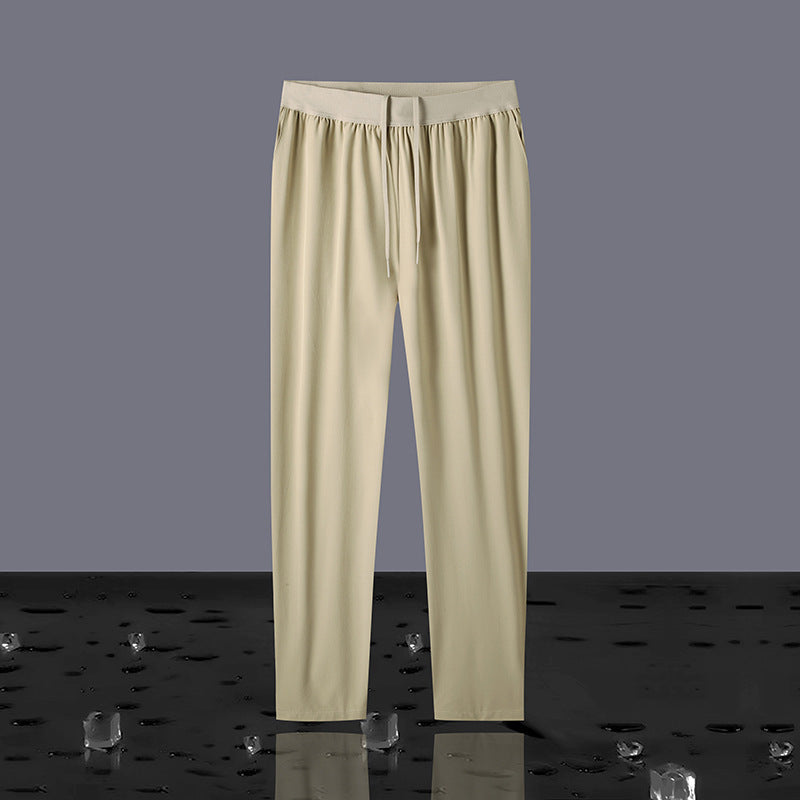 Men's Plus Size Cropped Pants - Loose Fit Quick-Dry Casual Summer Trousers
