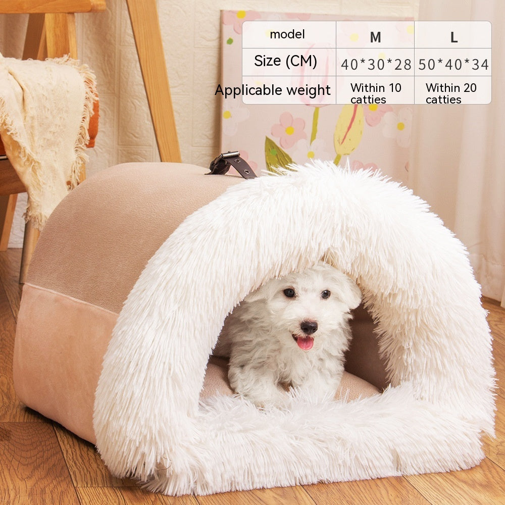 Portable Pet Nest – Winter Warm & Moisture-Proof for Dogs/Cats