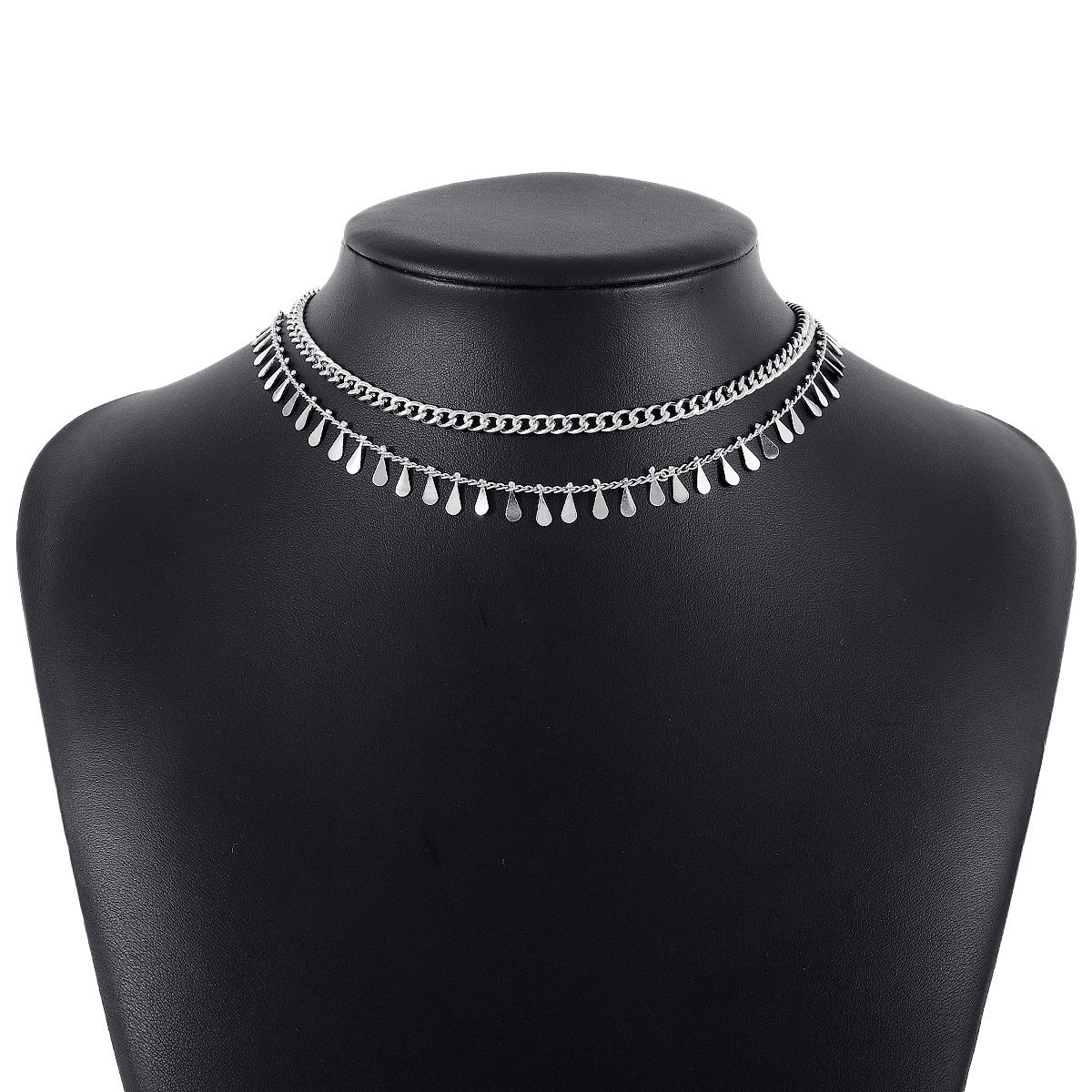 Red Drop Sequin Necklace – Stylish Commuter Net Wind Pendant