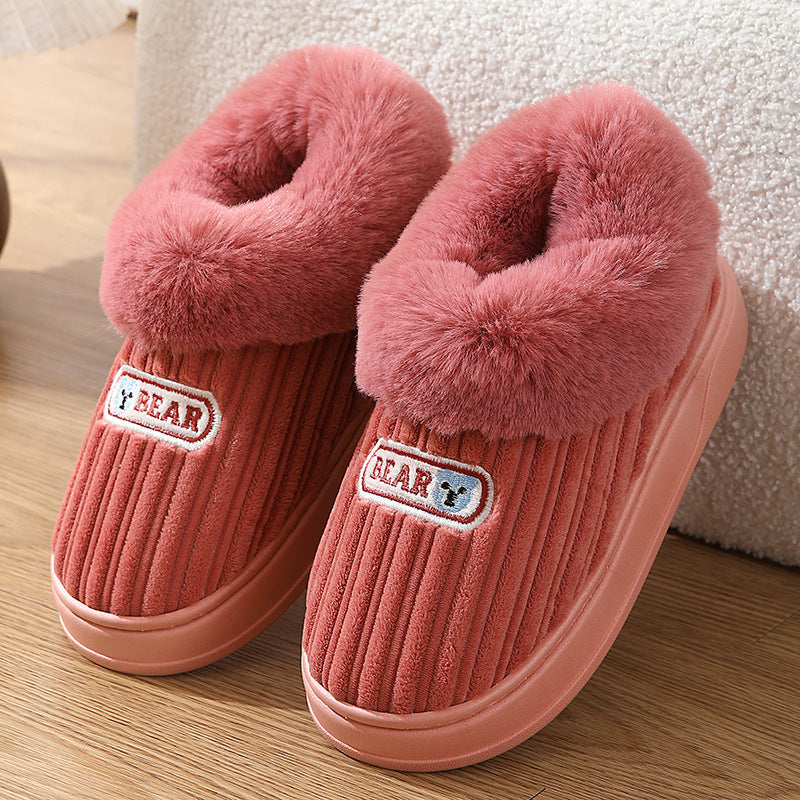 Cozy Plush House Slippers – Non-Slip Winter Shoes for Indoor/Outdoor Wear (Unisex)