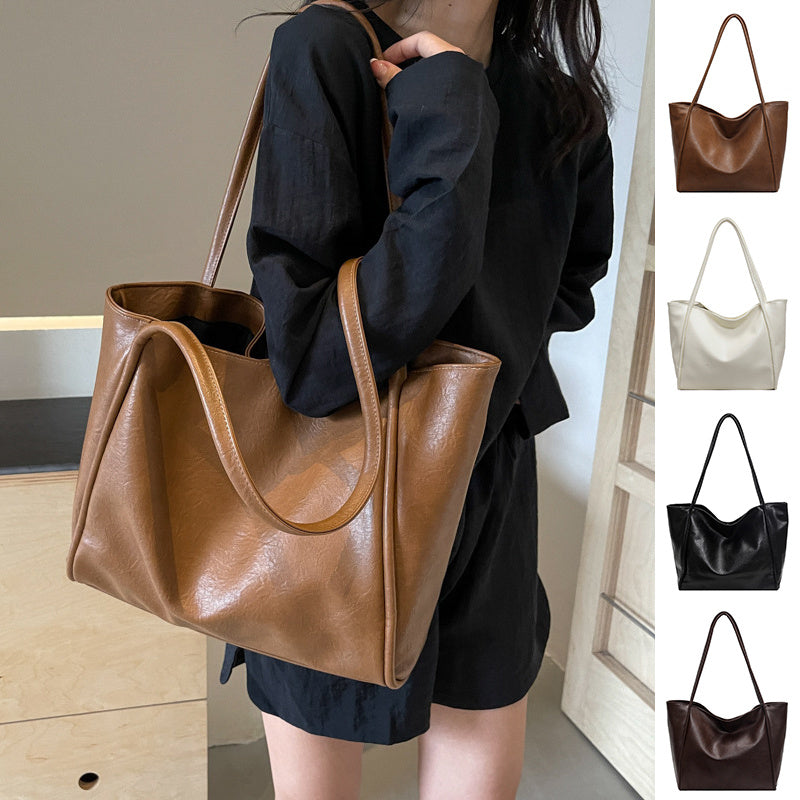 Women's Leather Tote Bag – Spacious, Stylish & Versatile for Work & Travel