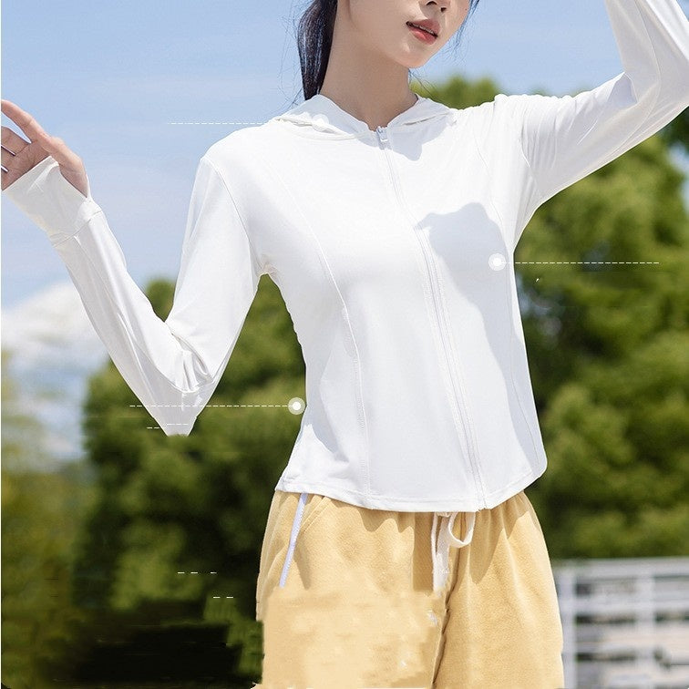 Women's Ice Silk Sun Protection Shirt – Lightweight UPF UV Ray Blocking Cover-Up