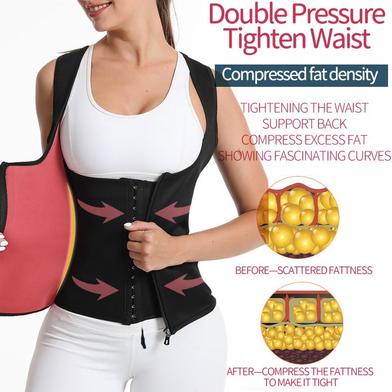 Women’s Body Shaping Waist Trainer Corset – Thickened Slimming Belt Vest for Waist Support