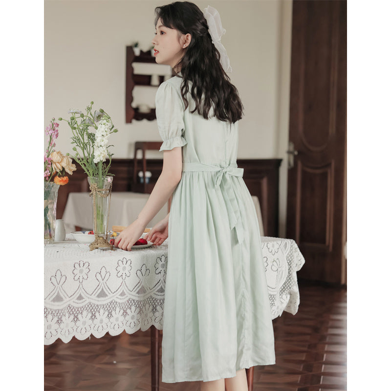 Vintage French Summer Dress for Women – Elegant Retro A-Line Sundress