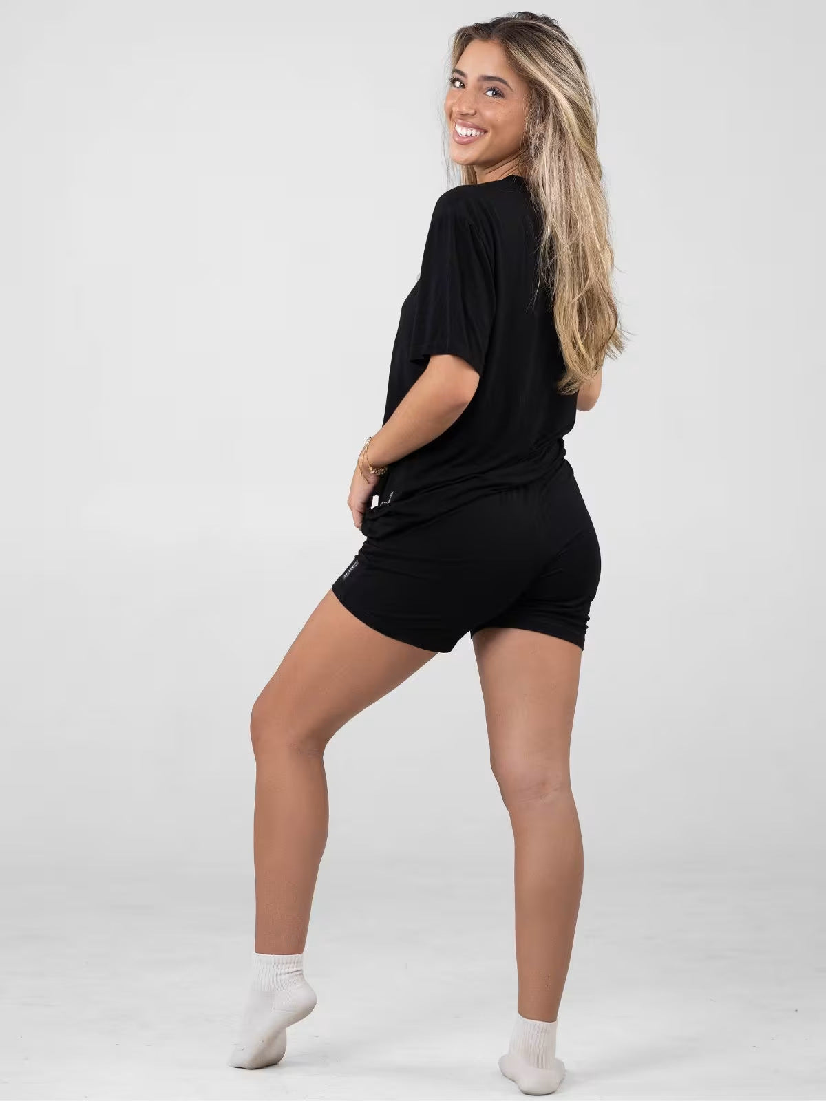 Plus Size Summer Pajama Set – Women’s Loose Casual Short Sleeve Home Wear Suit