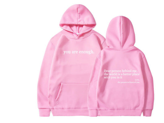 Unisex Inspirational Hoodie – 'The World is Better With You' | Cozy & Motivational