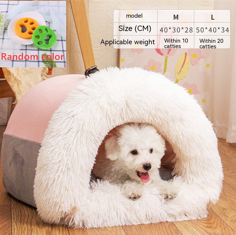 Portable Pet Nest – Winter Warm & Moisture-Proof for Dogs/Cats