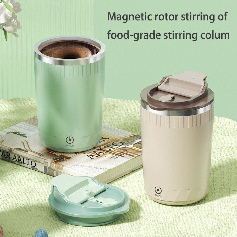 Auto-Stirring Electric Coffee Cup - Rechargeable Self-Mixing Travel Mug with Smart Stir Technology