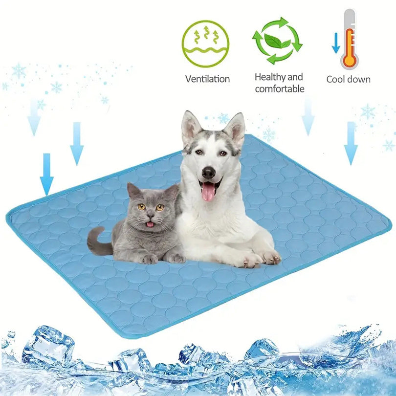 Summer Dog Cooling Mat – Extra Large Ice Pad for Pets (Cats & Dogs)