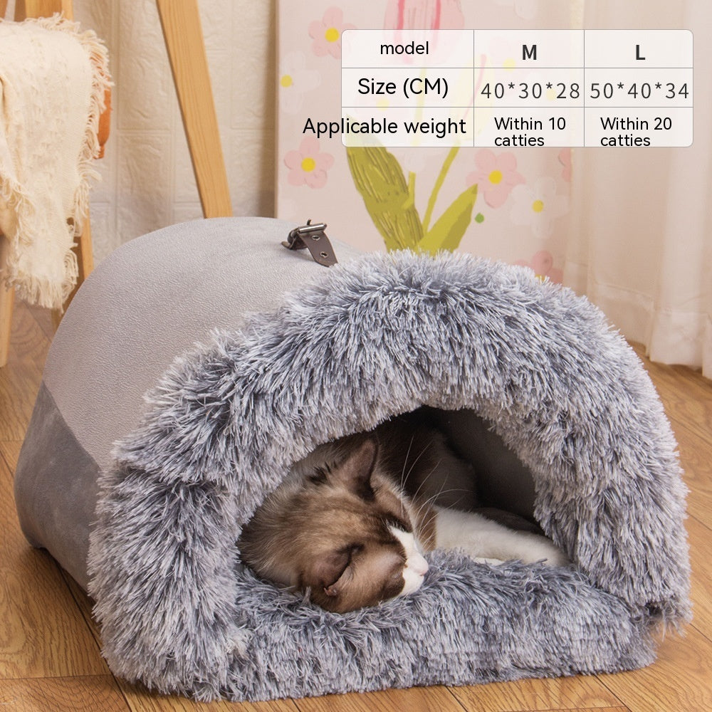 Portable Pet Nest – Winter Warm & Moisture-Proof for Dogs/Cats