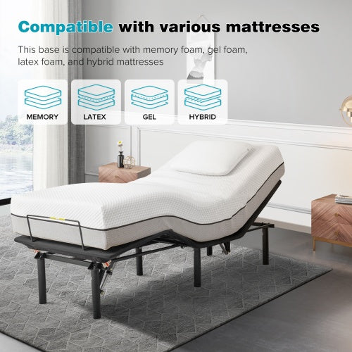 Adjustable Bed Base – Zero Gravity, Anti-Snore, Wireless Remote