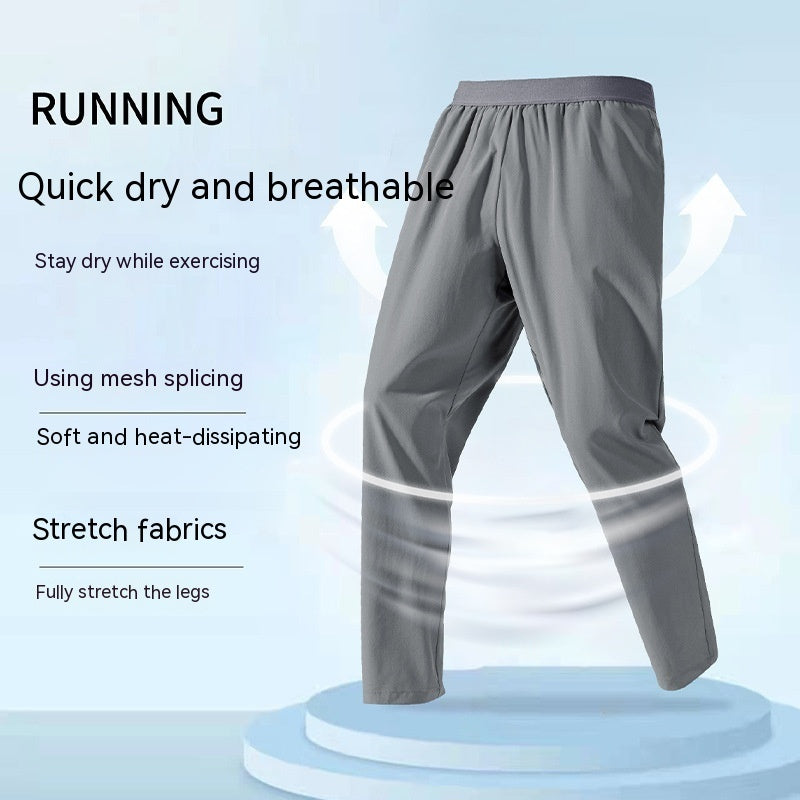 Men's Plus Size Cropped Pants - Loose Fit Quick-Dry Casual Summer Trousers