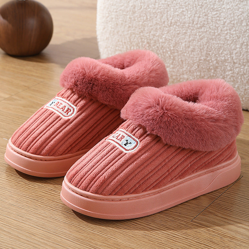 Cozy Plush House Slippers – Non-Slip Winter Shoes for Indoor/Outdoor Wear (Unisex)