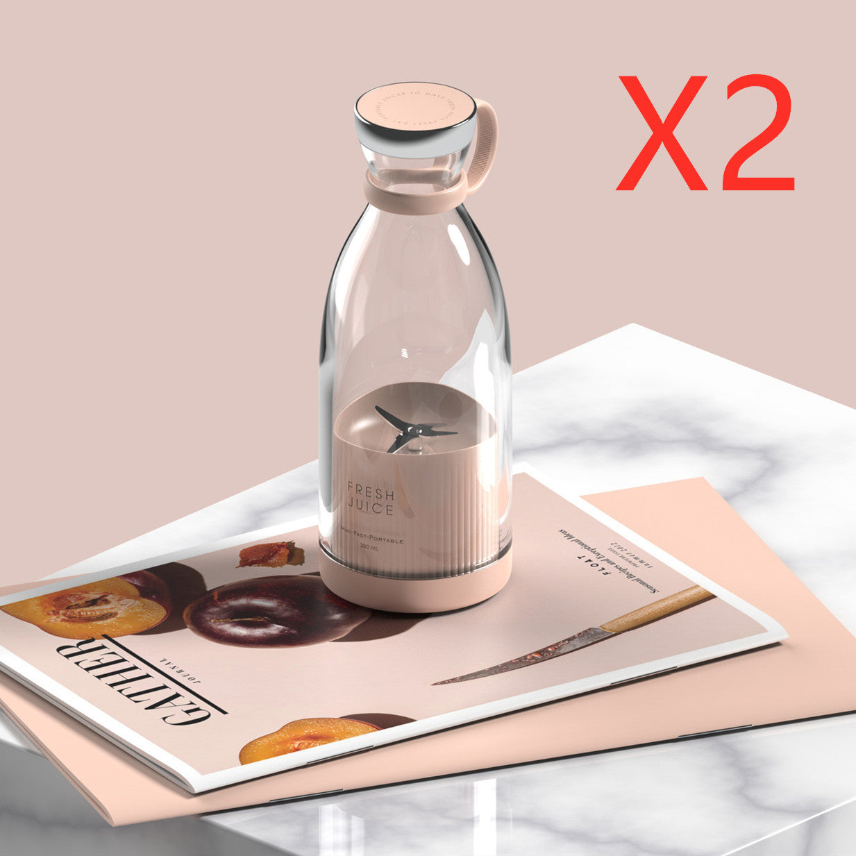 350ML USB Rechargeable Blender – Portable Electric Juicer & Mixer Cup for Kitchen/Travel
