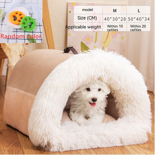 Portable Pet Nest – Winter Warm & Moisture-Proof for Dogs/Cats