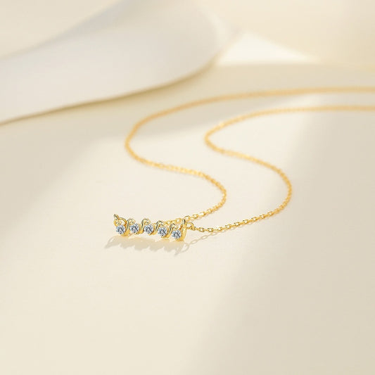 S925 Sterling Silver Moissanite Mobius Necklace – Cheng Cheng Light Luxury Jewelry