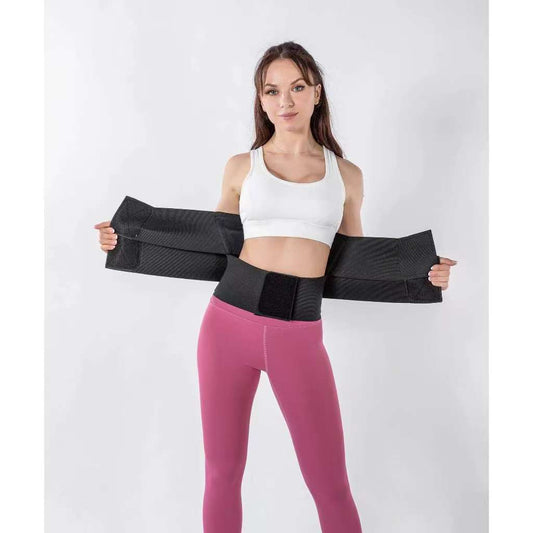 Women’s Solid Color Sports Waistband – Elastic Fitness Belt for Workout & Training