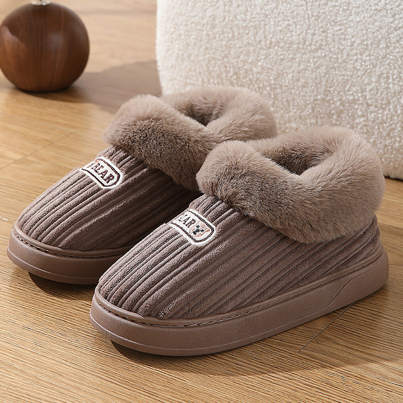 Cozy Plush House Slippers – Non-Slip Winter Shoes for Indoor/Outdoor Wear (Unisex)