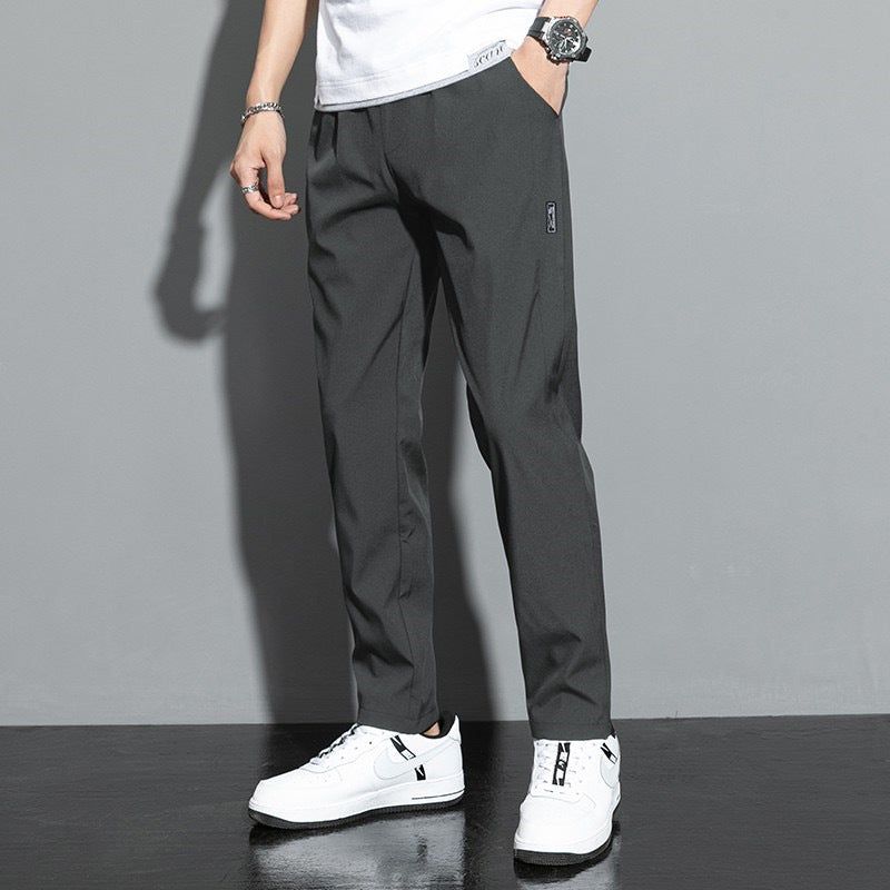 Men's Ice Silk Summer Pants - Loose Fit Quick-Dry Transparent Casual Trousers