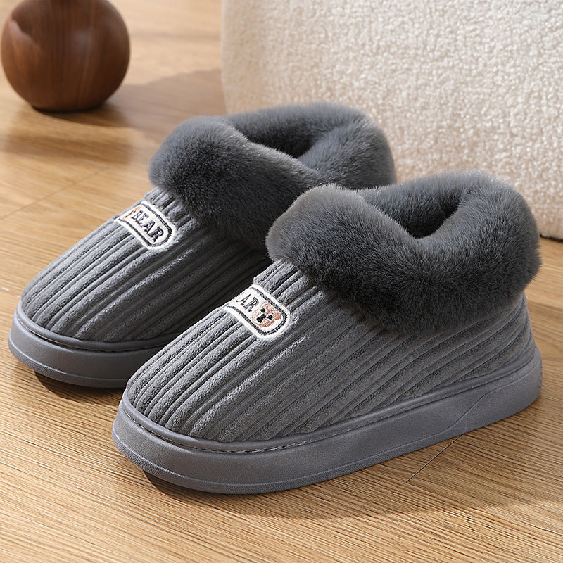 Cozy Plush House Slippers – Non-Slip Winter Shoes for Indoor/Outdoor Wear (Unisex)
